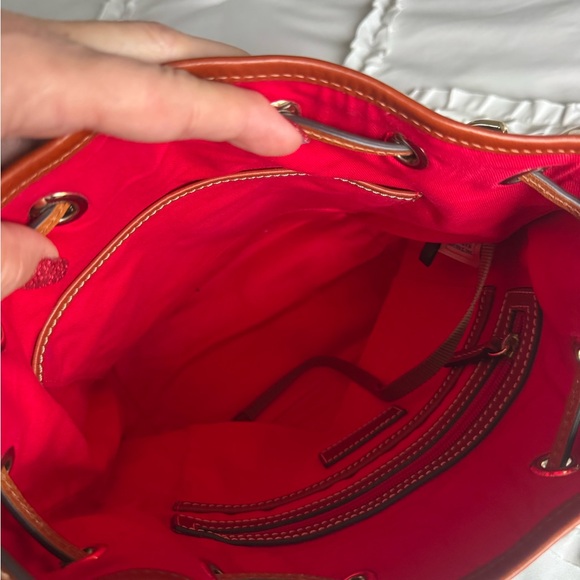 Dooney & Bourke Olive and Brown Shoulder Bag - Picture 4 of 5